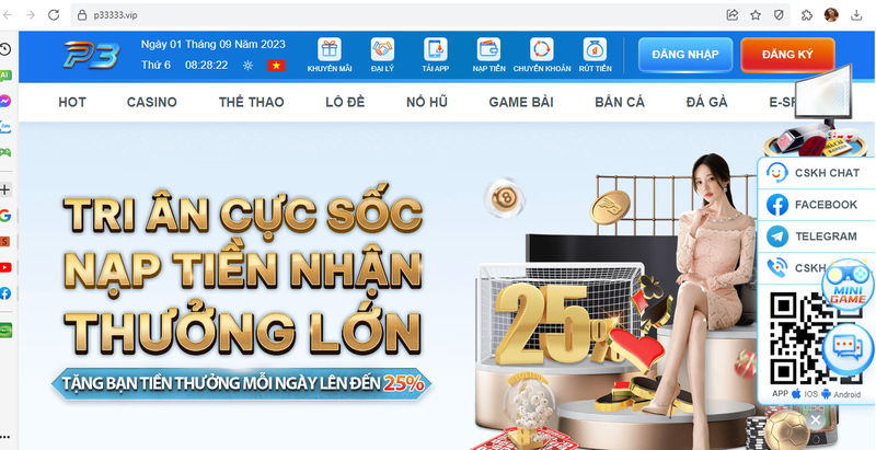 Tổng quan về nhà cái P3 và thứ tự truy cập tài khoản