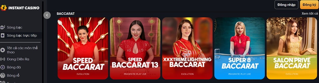 Instant Casino – Địa chỉ chơi Baccarat trực tuyến mới nhưng uy tín